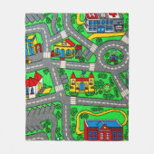 90s nostalgie, Track tapijt Auto Road nostalgisch Fleece Deken (Voorkant)