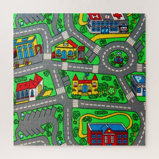 90s nostalgie, Track tapijt Auto Road nostalgisch Legpuzzel (Verticaal)