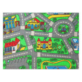 90s nostalgie, Track tapijt Auto Road nostalgisch Tafelkleed (Voorkant (Horizontaal))