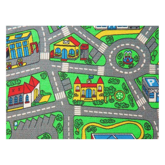 90s nostalgie, Track tapijt Auto Road nostalgisch Tafelkleed (Voorkant (Horizontaal))