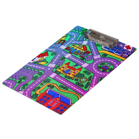 90s nostalgie, Track tapijt Car Road 90s nostalgis Klembord (Gekanteld)