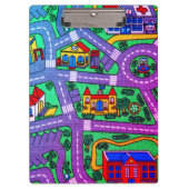 90s nostalgie, Track tapijt Car Road 90s nostalgis Klembord (Voorkant)