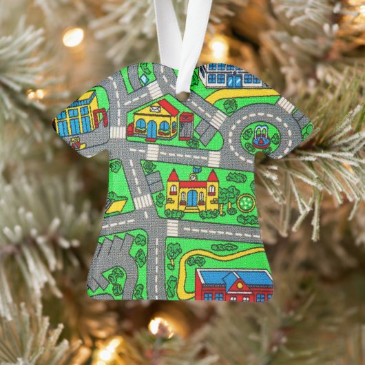 90s nostalgisch, Track tapijt Auto Road nostalgie Ornament (Boom)