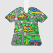 90s nostalgisch, Track tapijt Auto Road nostalgie Ornament (achterkant)