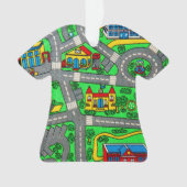 90s nostalgisch, Track tapijt Auto Road nostalgie Ornament (voorkant)