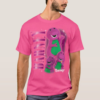 90's Paarse Dinosaurus Character Collage T-shirt