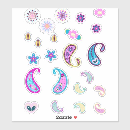 90s Paisley-pakket Sticker (Vel)