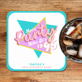 90s Party Like It's 1995 30ste verjaardagsfeestje Kartonnen Onderzetters