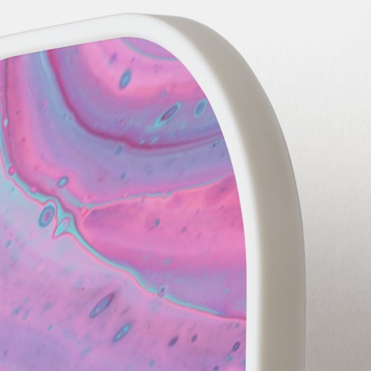 90s Pastel Marble voor- en achternaam & monogram Pickleball Paddle (Links Detail)