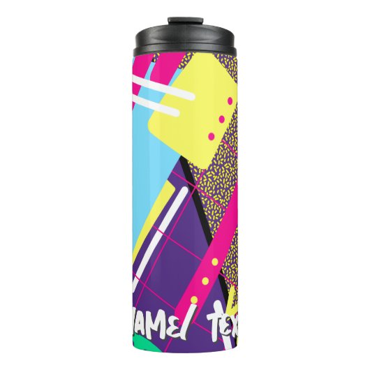 90s Patroon, Nineties Retro Geometrisch Thermosbeker (Voorkant)