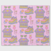 90s patroonschoenen cadeaupapier (Vlak)