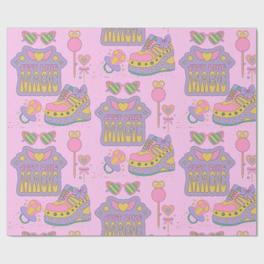 90s patroonschoenen cadeaupapier (Vlak)