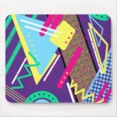 90s Pattern, Nineties Yellow Paarse Blue Muismat (Voorkant)