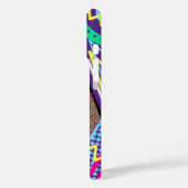 90s Pattern, Retro Nineties Geometrisch Blauw Case-Mate iPhone Case (Achterkant / Links)