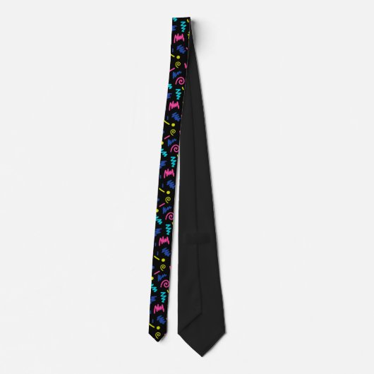 90s Pattern Tie Stropdas (Achterkant)