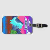 90s Pixel Gamer Pixelated - Dinosaur Illustration  Bagagelabel (Voorkant (horizontaal))