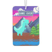 90s Pixel Gamer Pixelated - Dinosaur Illustration Luchtverfrisser (Achterkant)
