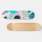 90's Pop Art Geometrisch Skateboard (Horizontaal)