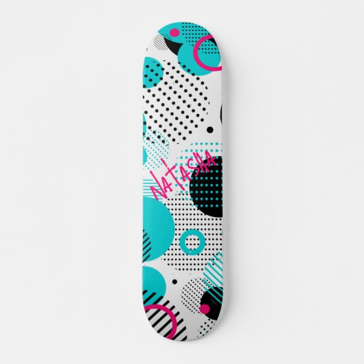 90's Pop Art Geometrisch Skateboard (Voorkant)