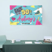 90's Pop Bright Color Verjaardagsfeestje, elke lee Spandoek (Beurs)