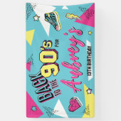 90's Pop Bright Color Verjaardagsfeestje, elke lee Spandoek (Verticaal)