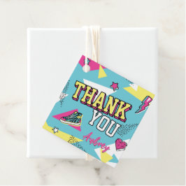 90's Pop felle kleur Verjaardag dank u Bedankjes Labels