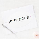 90's PRIDE T-Shirt Ovale Sticker (Envelop)