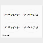 90's PRIDE T-Shirt Ovale Sticker (Vel)
