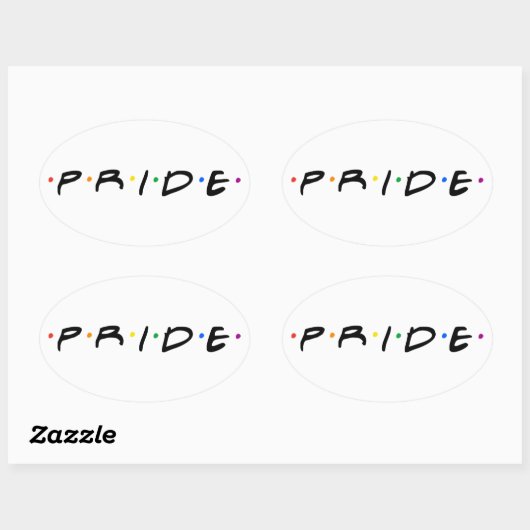 90's PRIDE T-Shirt Ovale Sticker (Vel)