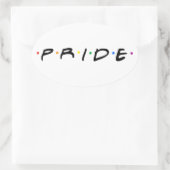 90's PRIDE T-Shirt Ovale Sticker (Tas)