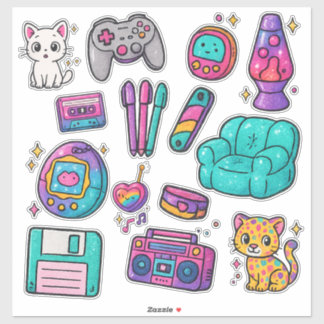 90s Prop Pack Stickers – Glitter