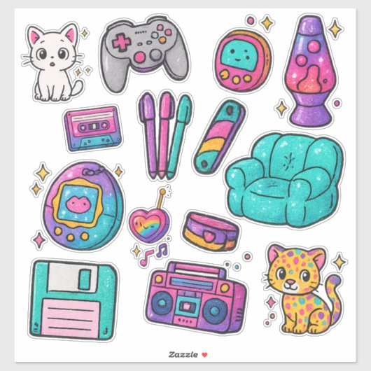 90s Prop Pack Stickers – Glitter (Vel)
