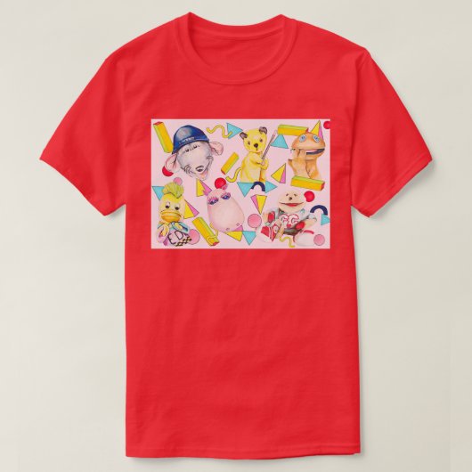 90s Puppets Roland Rat T-shirt (Design voorkant)