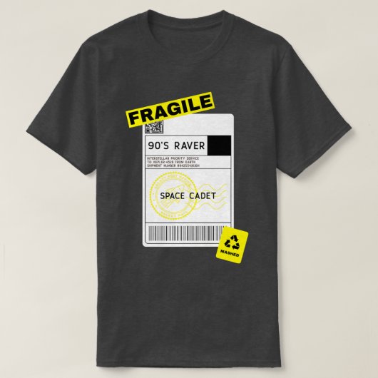 90s Rave Funny EDM Classic House Music Tech T-shirt (Design voorkant)