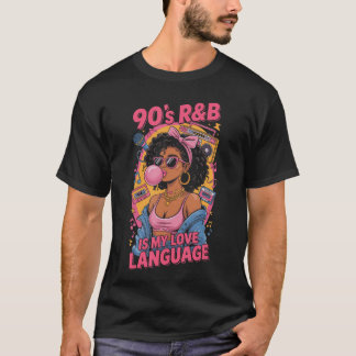 90s RB Muziek Hip Hop RB Is Mijn Liefdestaal vrien T-shirt