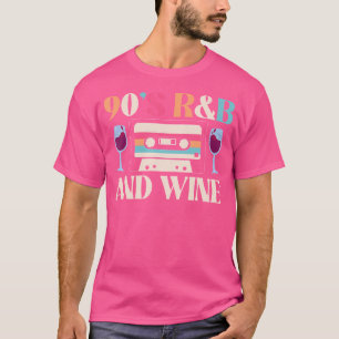 90s RB muziekliefhebber en wijn T-shirt