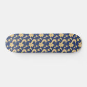 90s Retro Celestial Skateboard Deck Moon & Stars (Horizontaal)