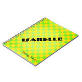 90s Retro Checkerboard Personalized Notebook Notitieboek (Linkerzijde)