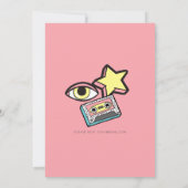 90s Retro Era Theme Party Event Kaart (Achterkant)