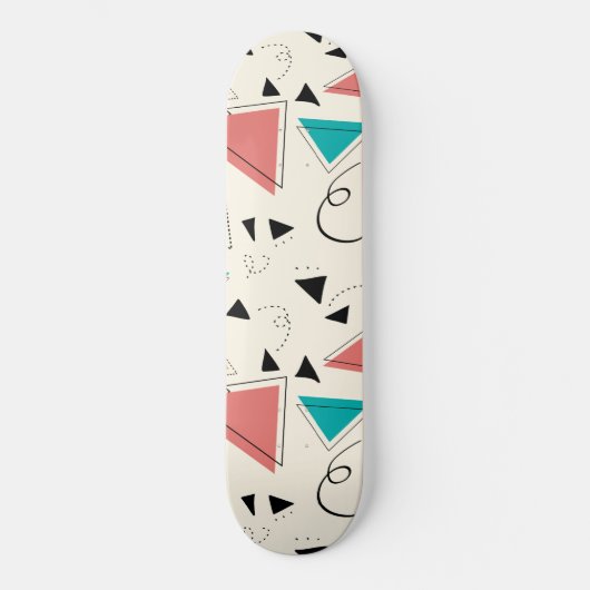 90s Retro Geometrische Skateboard (Voorkant)
