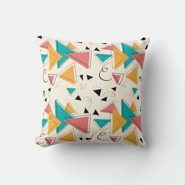 90s Retro Geometrische Worp Kussen (Voorkant)