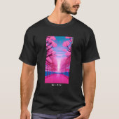 90's Retro Japanese Vaporwave Cherry Blossom Aesth T-shirt (Voorkant)