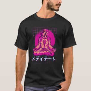 90's Retro Japanse esthetische astronaut met dampg T-shirt