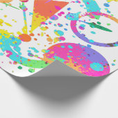 90s Retro Neon Pattern Design Gift Wrapping Paper Cadeaupapier (Hoek)