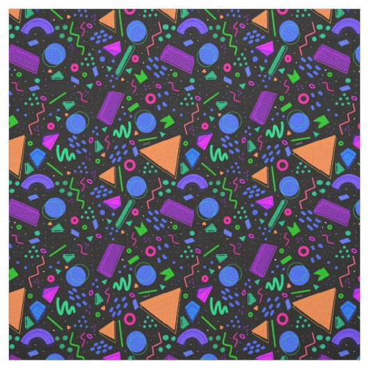 90s Retro Pattern Fabric Stof (Swatch)