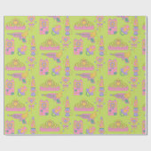 90s retro pictogrammen patroon cadeaupapier (Vlak)