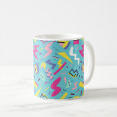 90s Retro Pop Art Pattern Koffiemok (Voorkant rechts)