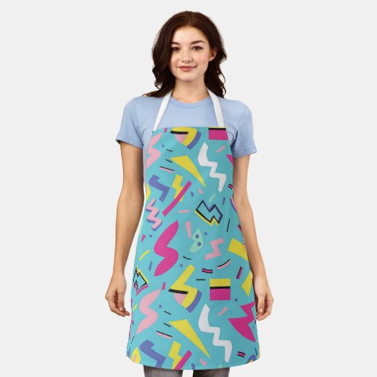 90s Retro Pop Art Pattern Schort (Gedragen)