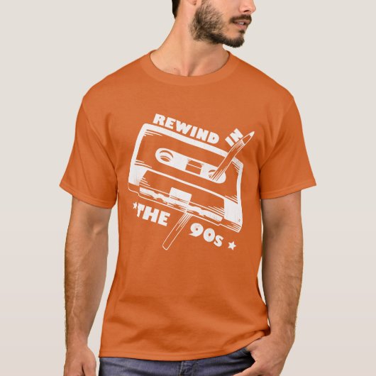 90s Retro Rewind A Cassette With Pencil Costume gi T-shirt (Voorkant)