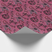 90s Retro Roze Girly Punk Cadeaupapier (Hoek)